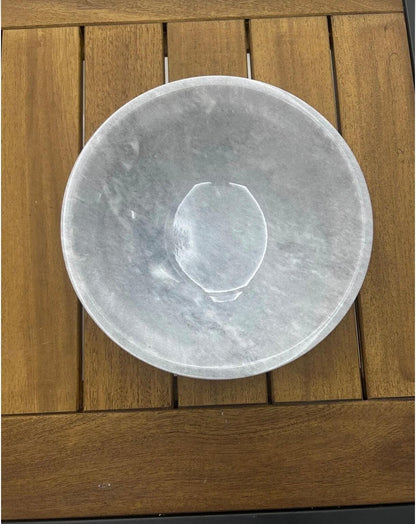 Handcrafted Natural Stone Bowl – Solid Marble Decorative Serving & Centerpiece