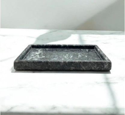 Handcrafted Marble Valet Tray – Natural Stone Key & Desk Organizer